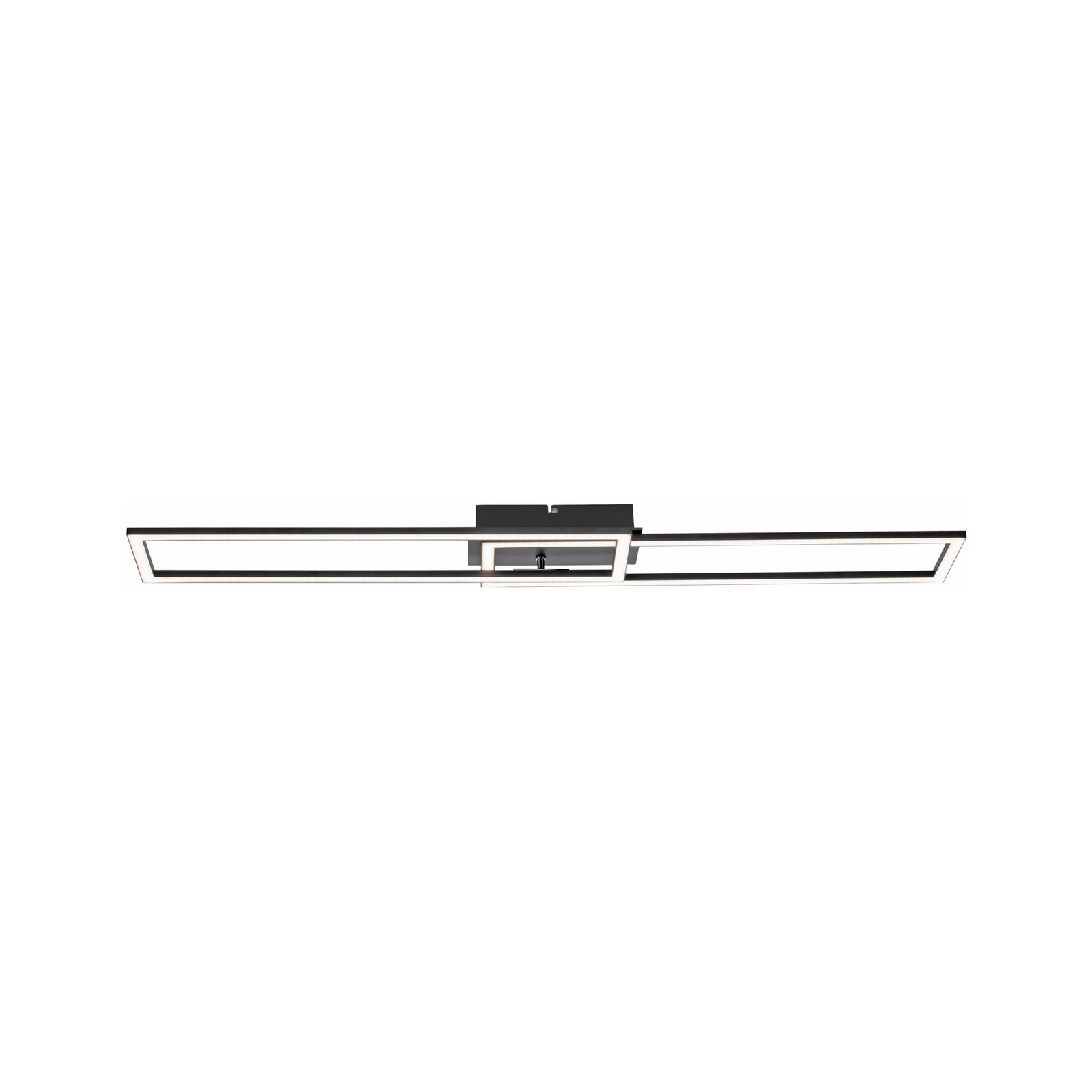 LED plafondlamp Iven, dimbaar, zwart, 101,6 x 19,8 cm